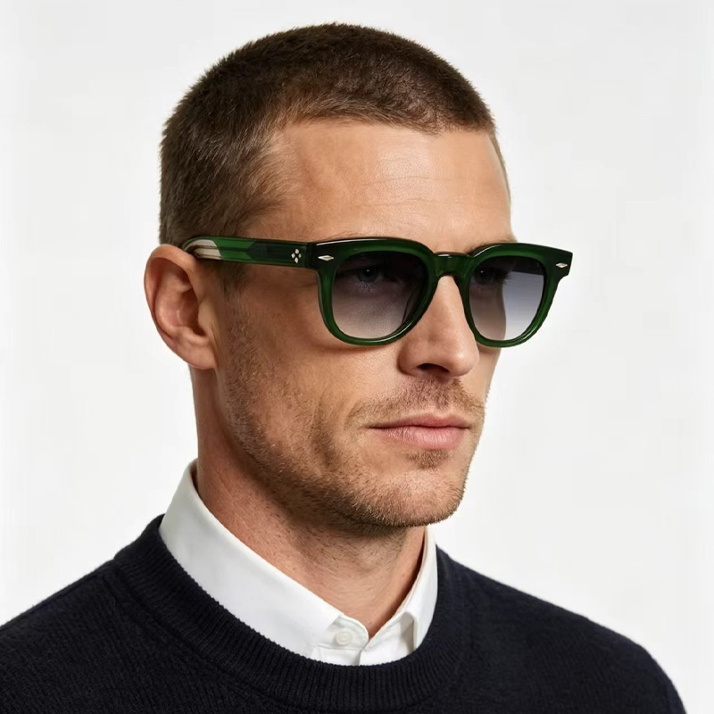 Jax Sunglasses Green Gradient Gray