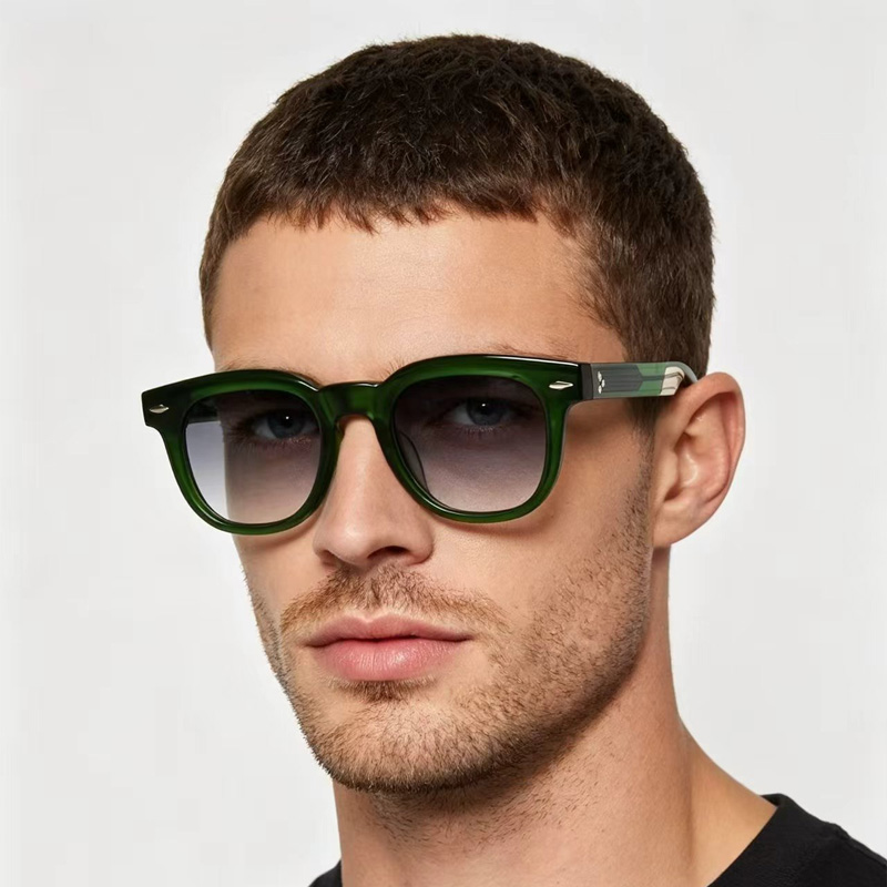 Jax Sunglasses Green Gradient Gray