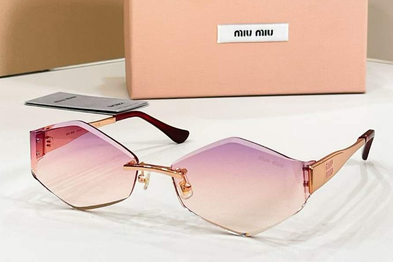 MU140AV Sunglasses Rose Gold Gradient Purple