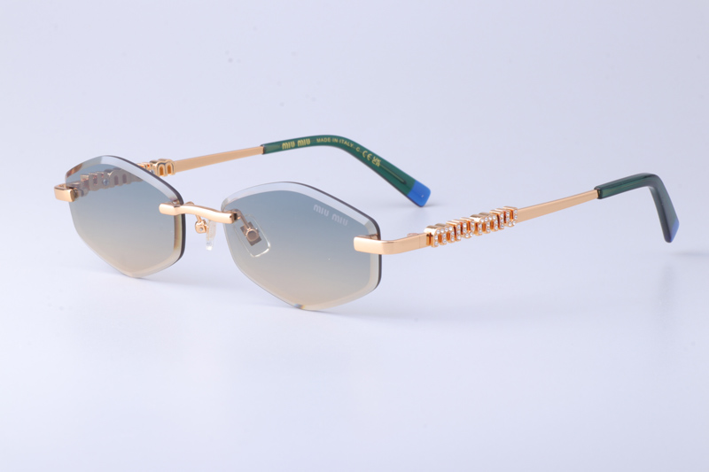 MU948S Sunglasses Gold Gradient Blue