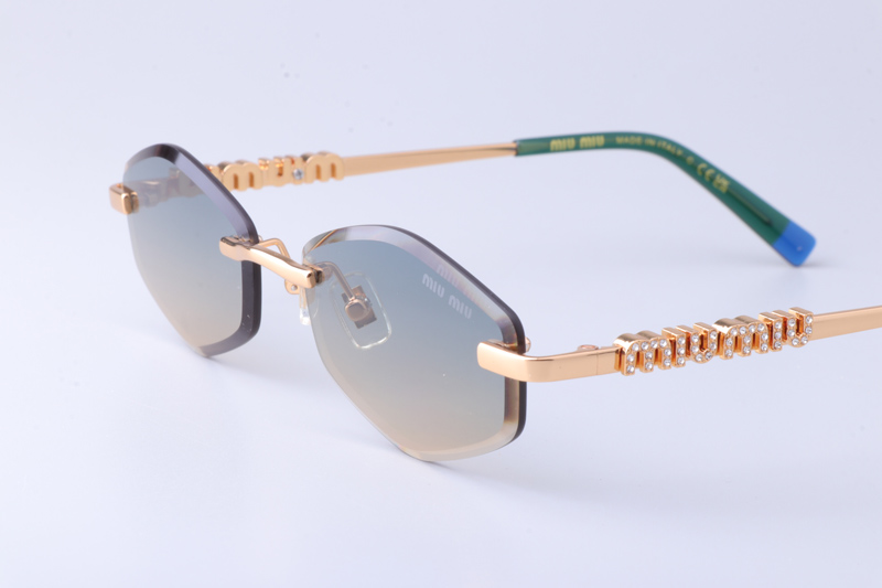 MU948S Sunglasses Gold Gradient Blue