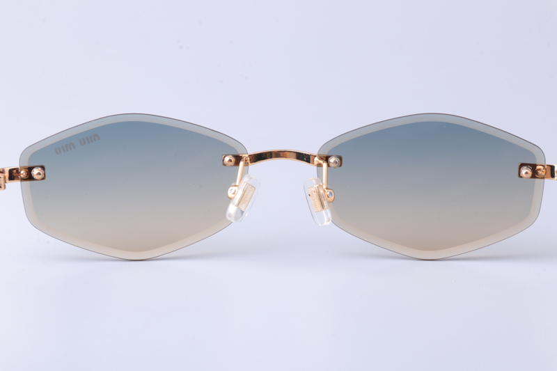 MU948S Sunglasses Gold Gradient Blue
