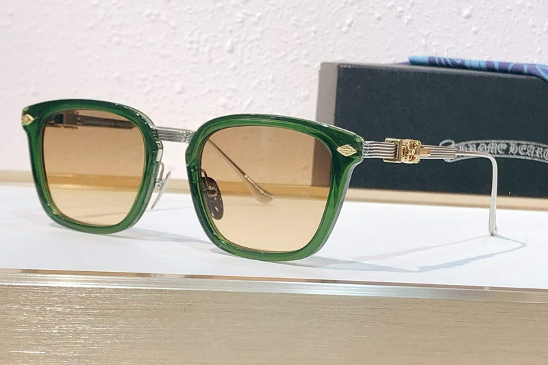 Overpoked Sunglasses Green Gradient Brown