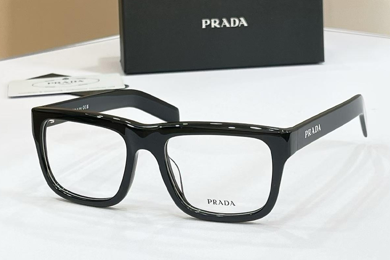 PRD02V Eyeglasses Black Silver