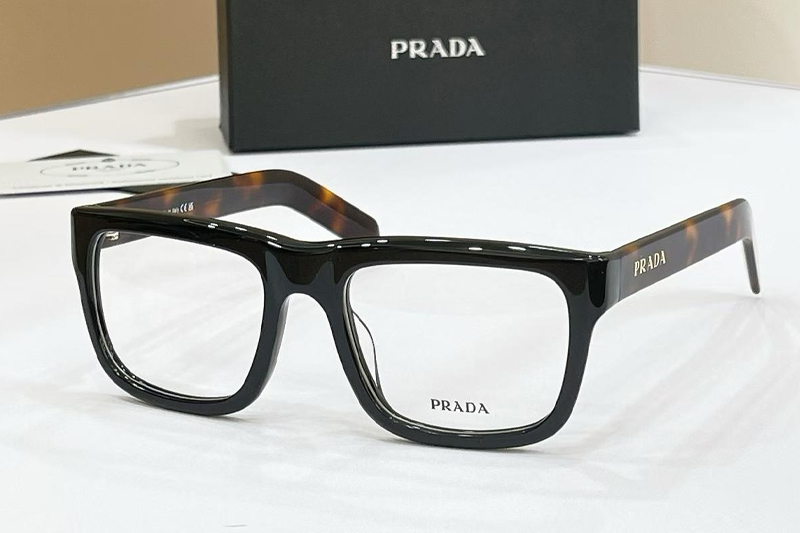 PRD02V Eyeglasses Black Tortoise