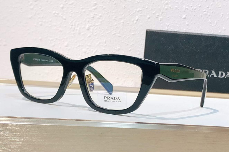 PRD11VD Eyeglasses Black Green