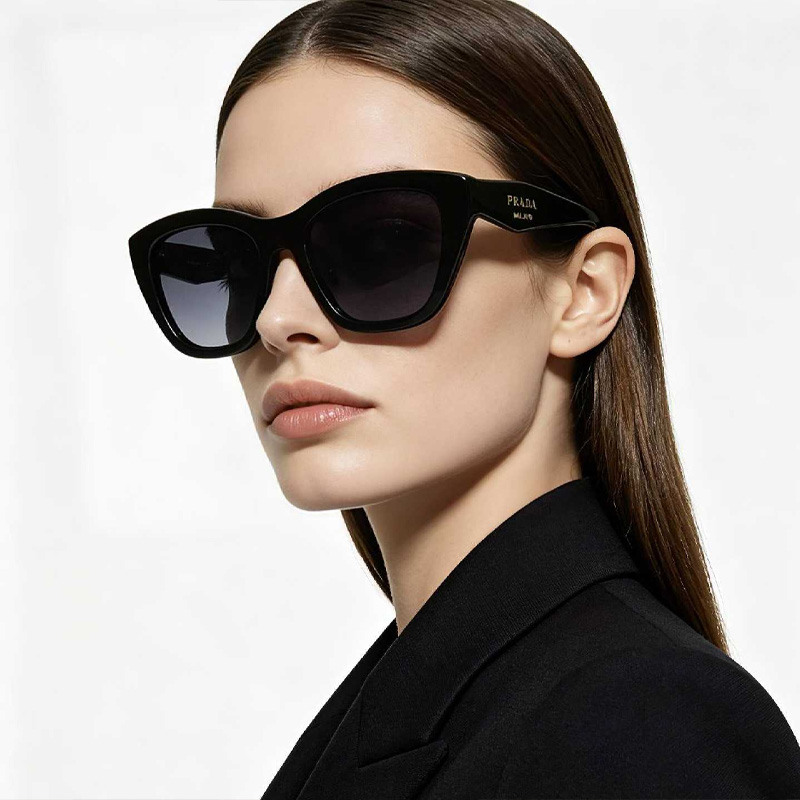 PRD11VD Sunglasses Black Gradient Gray