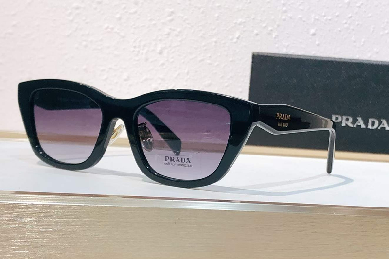 PRD11VD Sunglasses Black Gradient Gray