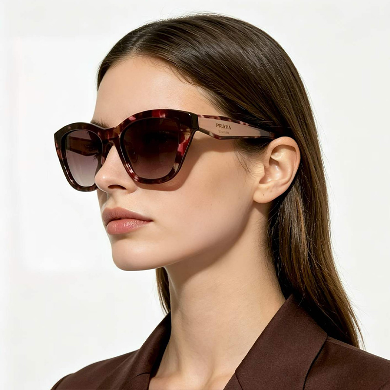 PRD11VD Sunglasses Red Cream Gradient Pink