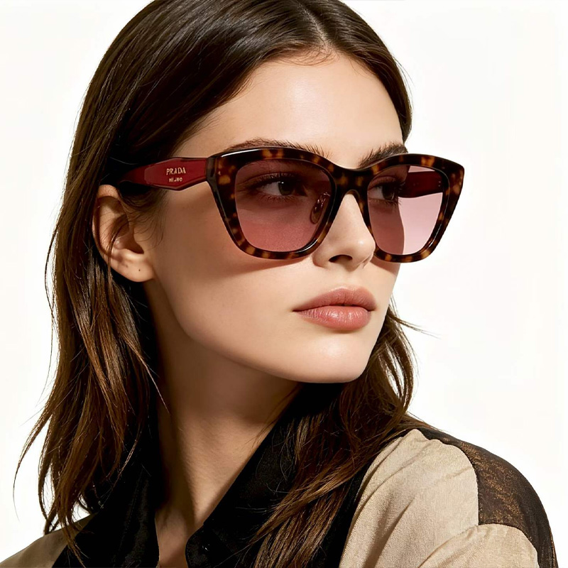PRD11VD Sunglasses Tortoise Red Pink