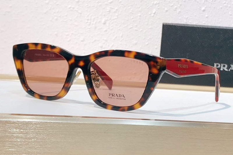 PRD11VD Sunglasses Tortoise Red Pink