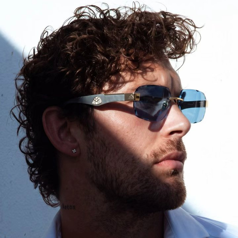 The Beng Sunglasses Gold Blue