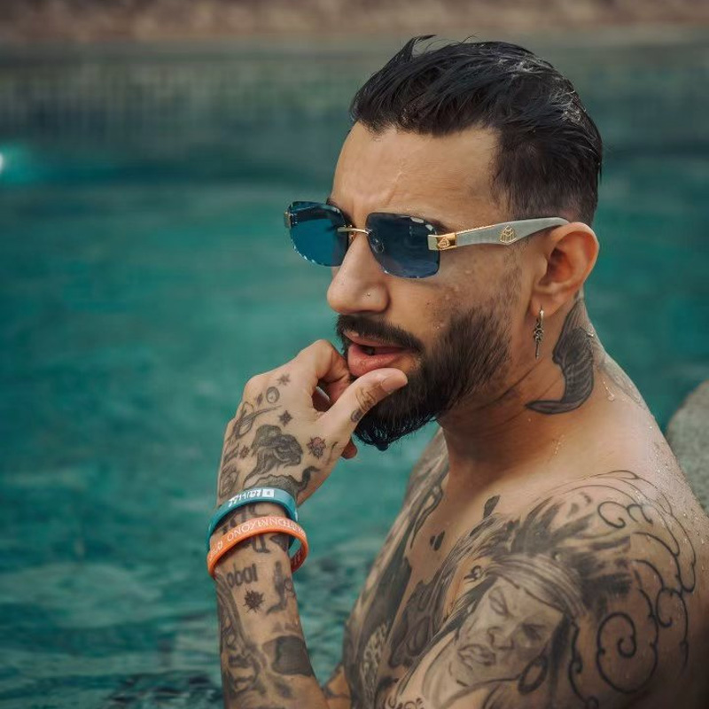 The Beng Sunglasses Gold Blue