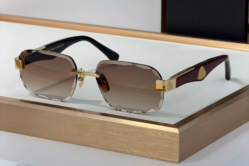 The Beng Sunglasses Gold Gradient Brown