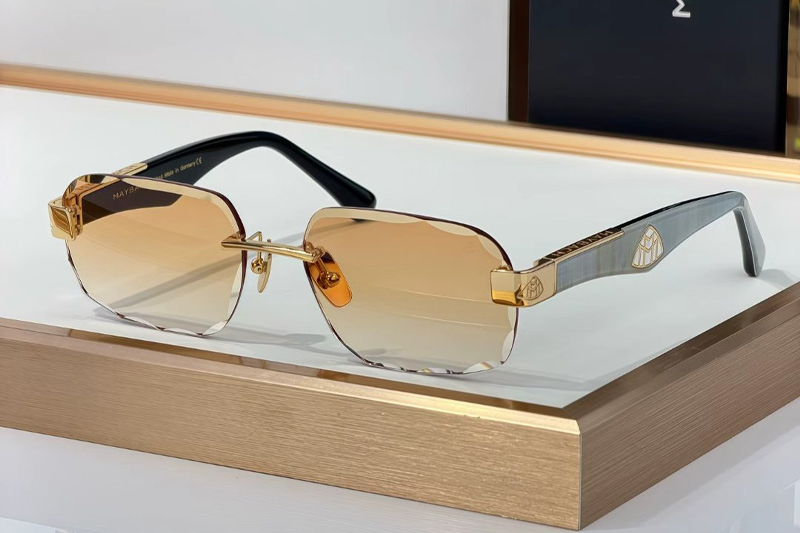 The Beng Sunglasses Gold Gradient Light Brown