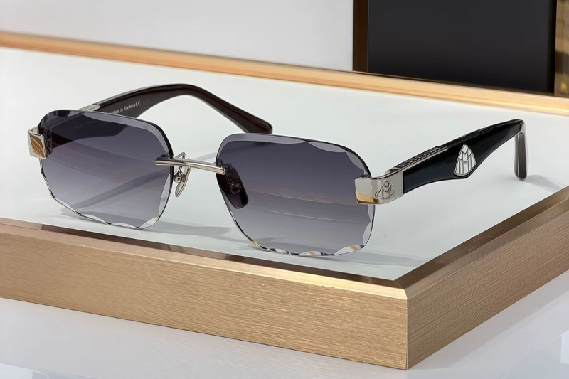 The Beng Sunglasses Silver Gradient Gray