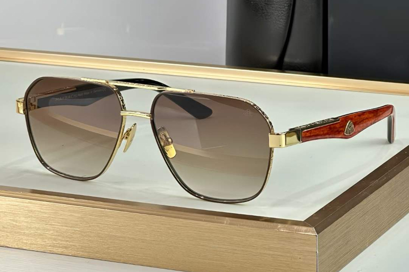 The Onge Sunglasses Gold Gradient Brown
