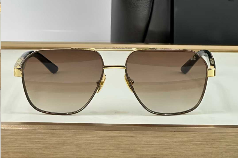 The Onge Sunglasses Gold Gradient Brown