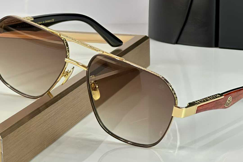 The Onge Sunglasses Gold Gradient Brown