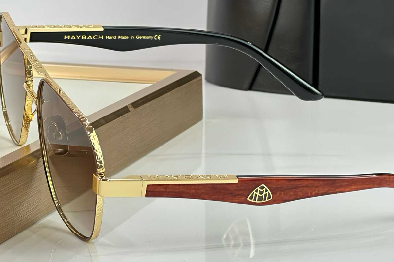 The Onge Sunglasses Gold Gradient Brown