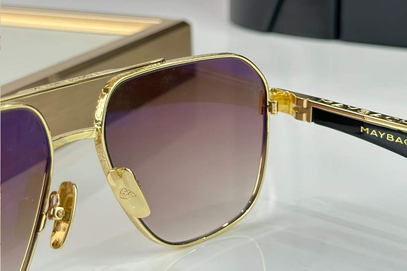The Onge Sunglasses Gold Gradient Brown