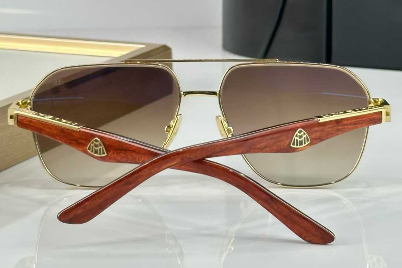 The Onge Sunglasses Gold Gradient Brown