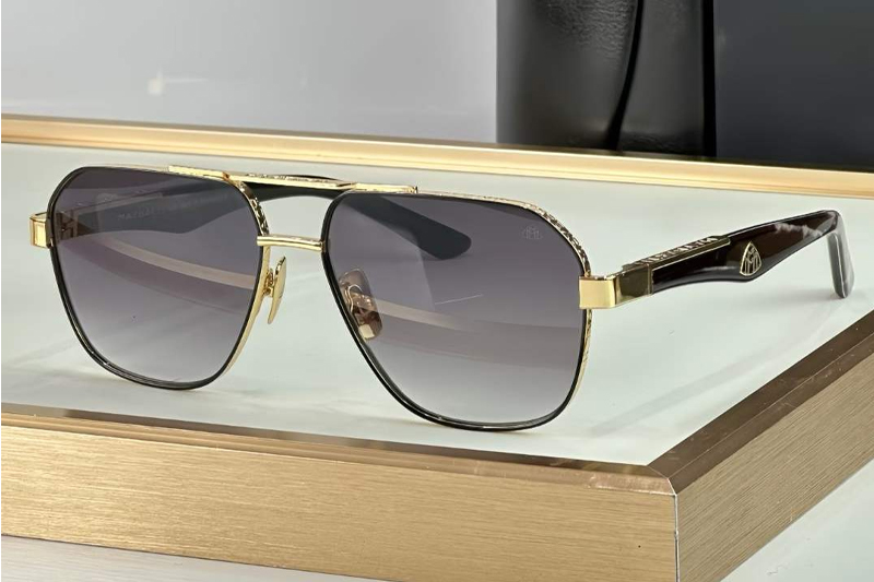 The Onge Sunglasses Gold Gradient Gray