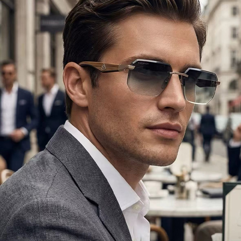 The Visionist Sun I Sunglasses Silver Gradient Blue