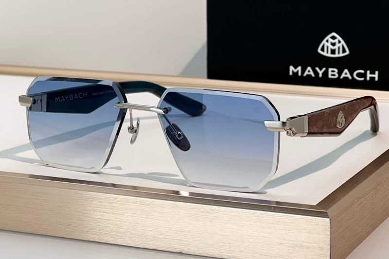 The Visionist Sun I Sunglasses Silver Gradient Blue