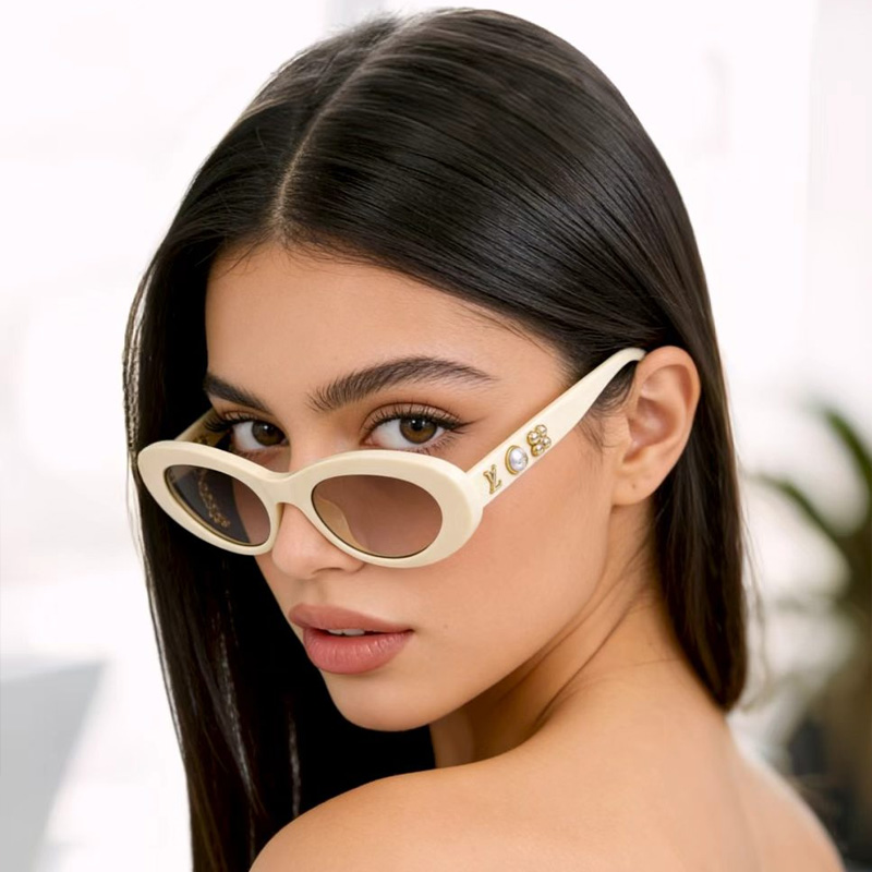 Z2987 Sunglasses Cream Gradient Brown