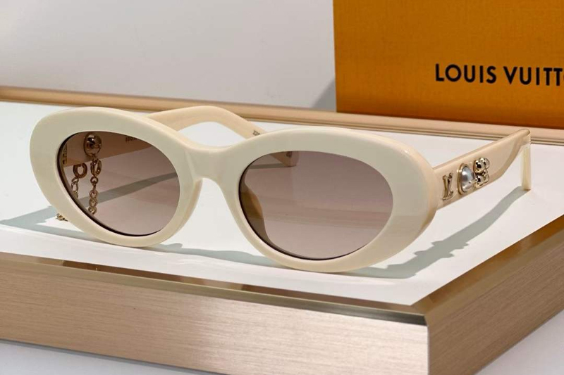 Z2987 Sunglasses Cream Gradient Brown