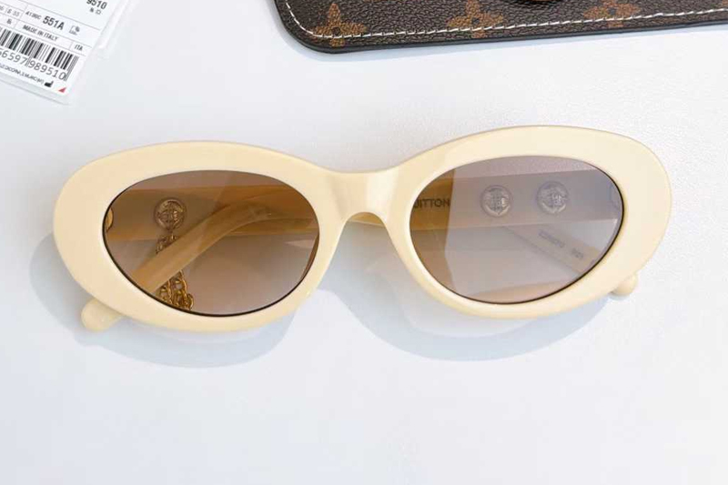 Z2987 Sunglasses Cream Gradient Brown
