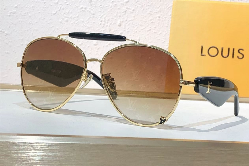 Z3462U Sunglasses Gold Black Gradient Brown