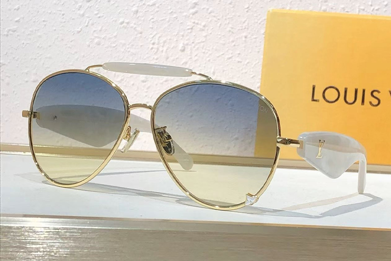 Z3462U Sunglasses Gold White Gradient Blue